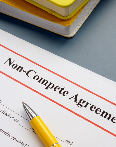 An employee signing a non compete agreement